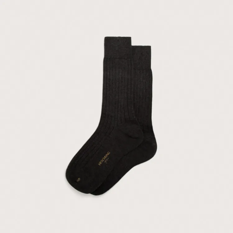 Shop Heschung Chaussettes CotonFumo