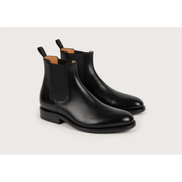 Sale Heschung Chelsea Boots Frêne BoxcolorisNoir,semelleCuir