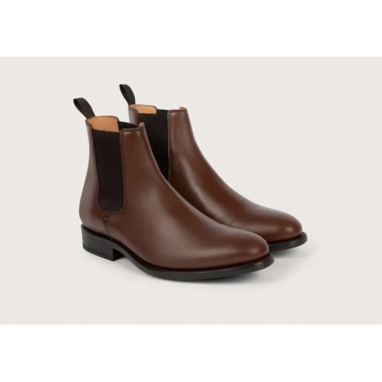 Flash Sale Heschung Chelsea Boots Frêne KidcalfcolorisChocolat,semelleCuir