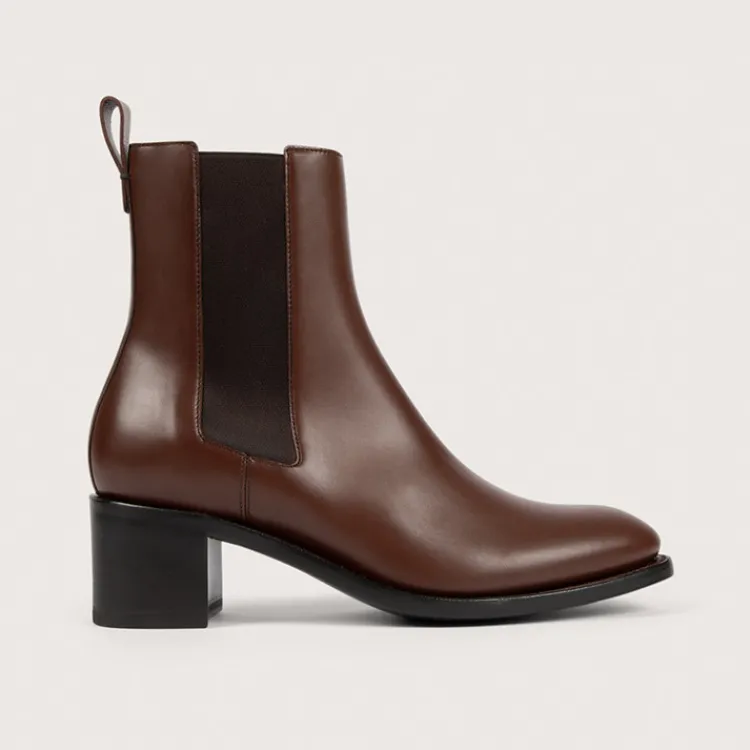 Best Sale Heschung Chelsea Boots Maud KidcalfcolorisChocolat,semelleCuir