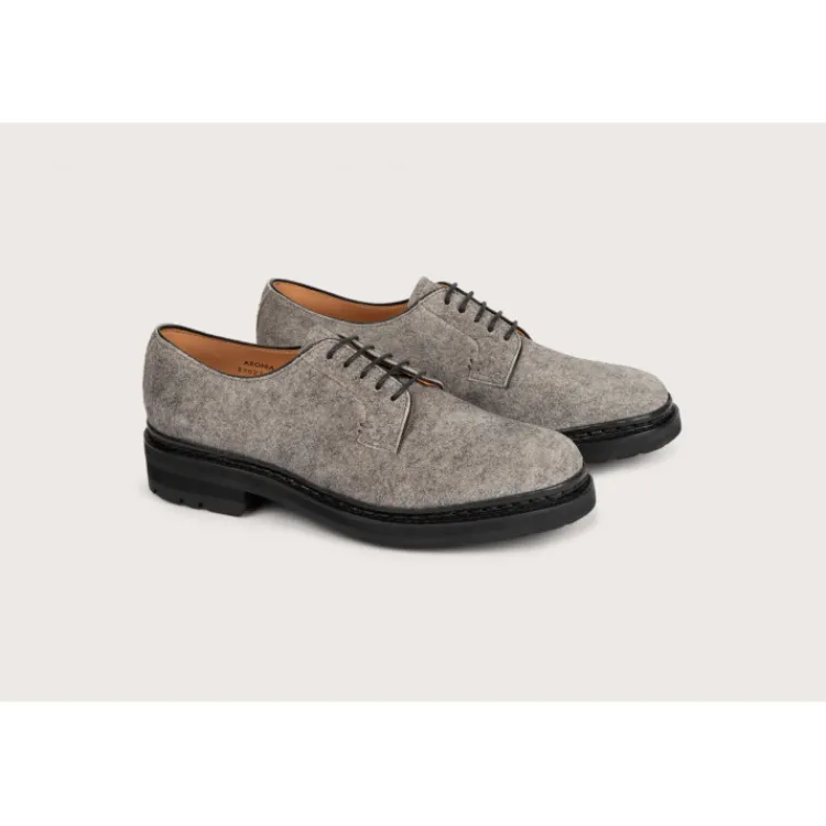 Best Sale Heschung Derby Aronia Velours/FeutrecolorisGrey,semelleCommando