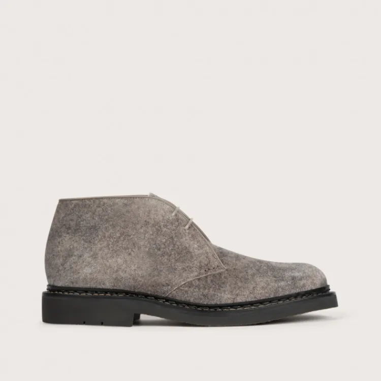 Sale Heschung Desert Boot Genêt Velours/FeutrecolorisGrey,semelleHu00e9vu00e9a