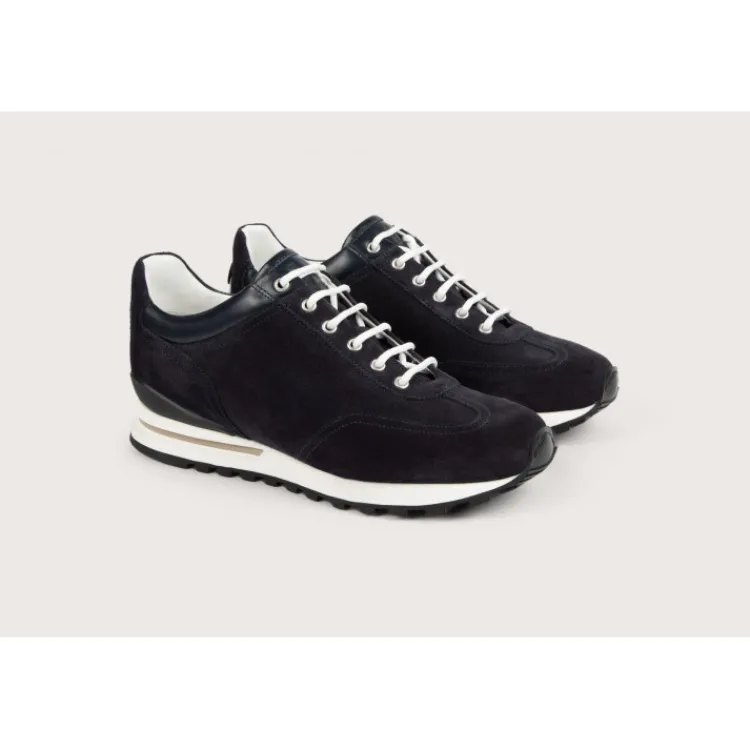 Hot Heschung Sneakers Athi HydrovelourscolorisNavy,semelleTrainer